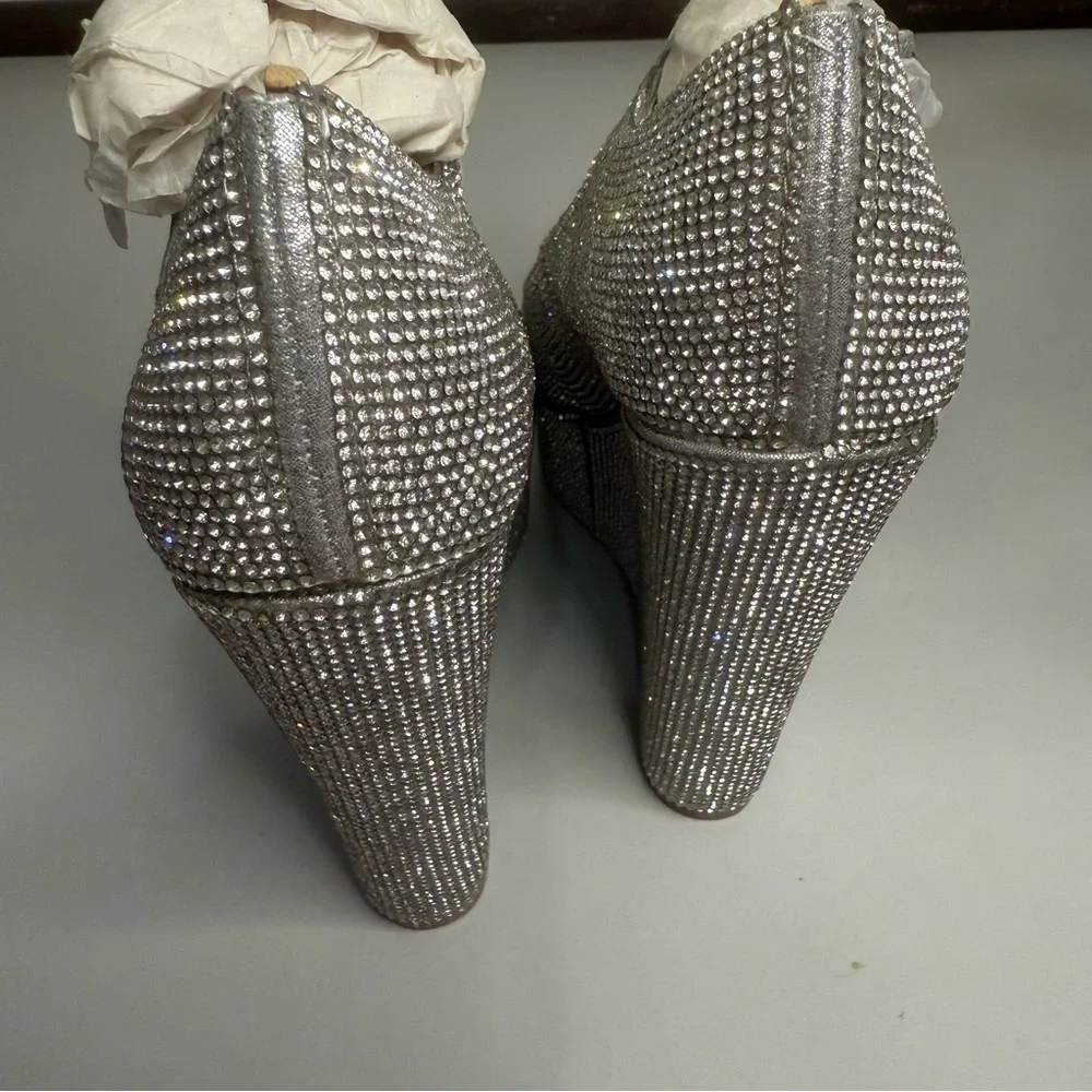 Steve Madden Macie Rhinestones Wedge Heels - Picture 5 of 8